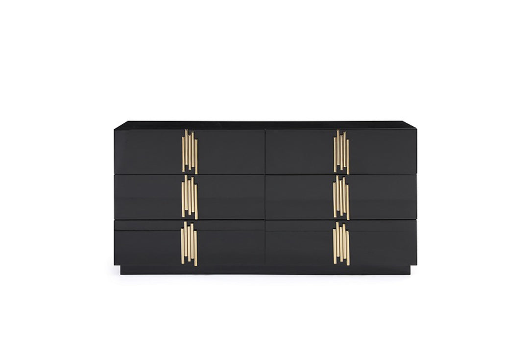 Token Modern Black & Gold Bedroom Set
