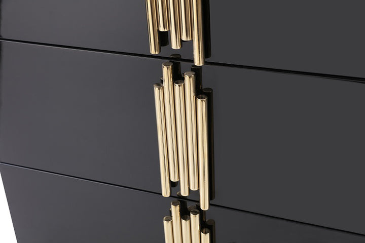 Token Modern Black &amp; Gold Bedroom Set