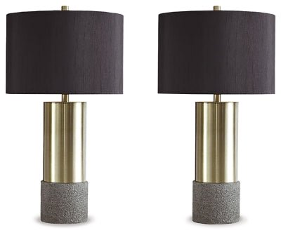 Jacek Table Lamp (Set of 2) - Dark Gray | Ashley Furniture
