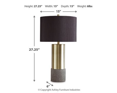 Jacek Table Lamp (Set of 2) - Dark Gray Table Lamp modern furniture Contempo Furniture