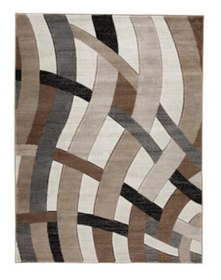 Jacinth 5' x 6'7" Rug - Dark Brown Area Rug modern furniture Contempo Furniture
