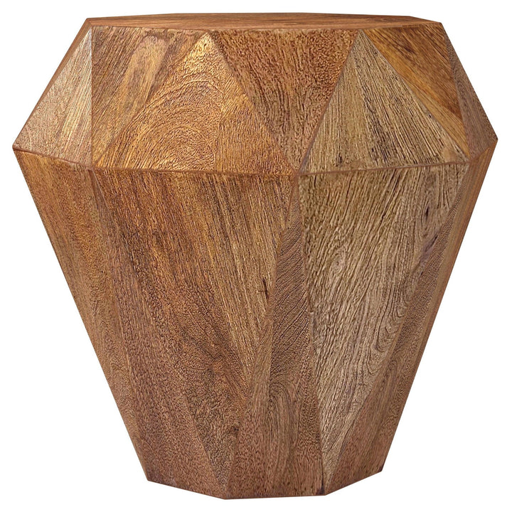 Jacinto - Octagonal Solid Mango Wood Side Table Brown - Natural Side Table modern furniture Contempo Furniture