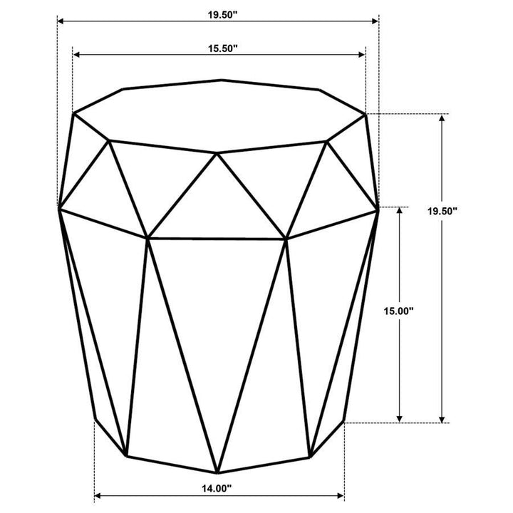Jacinto - Octagonal Solid Mango Wood Side Table Brown - Natural Side Table modern furniture Contempo Furniture