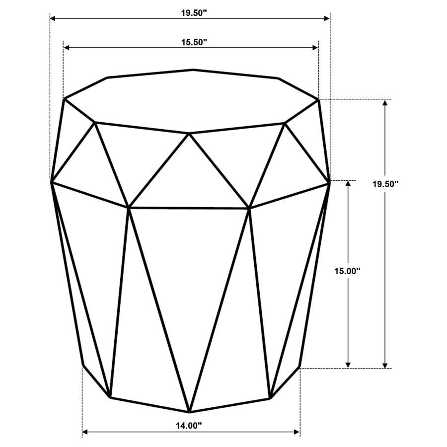 Jacinto - Octagonal Solid Mango Wood Side Table Brown - Natural Side Table modern furniture Contempo Furniture