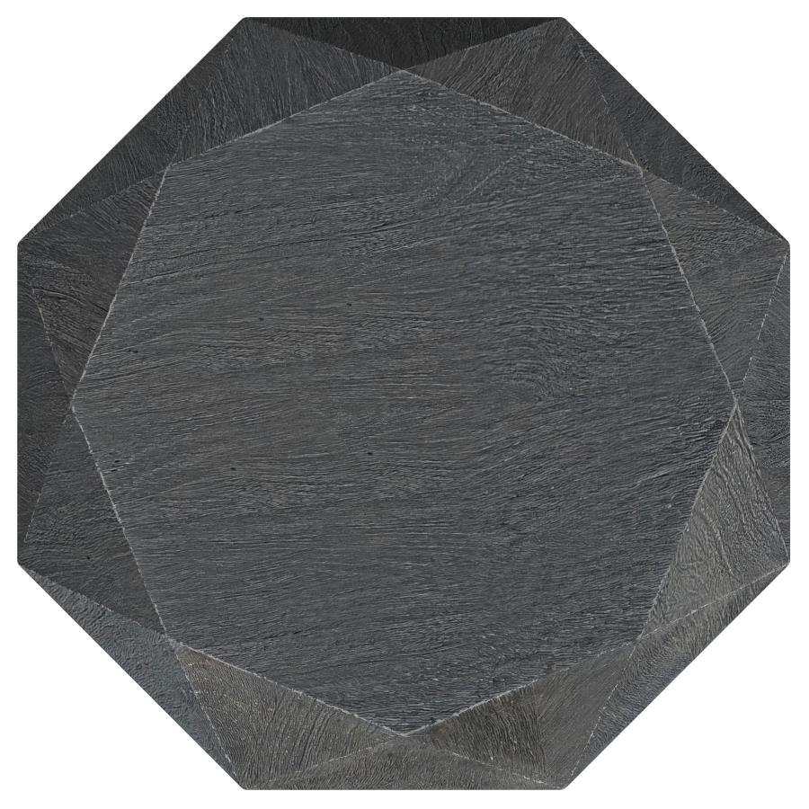 Jacinto - Octagonal Solid Mango Wood Side Table - Gray Side Table modern furniture Contempo Furniture