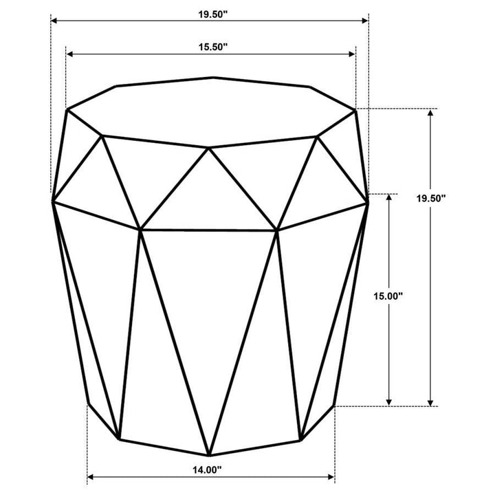 Jacinto - Octagonal Solid Mango Wood Side Table - Gray Side Table modern furniture Contempo Furniture