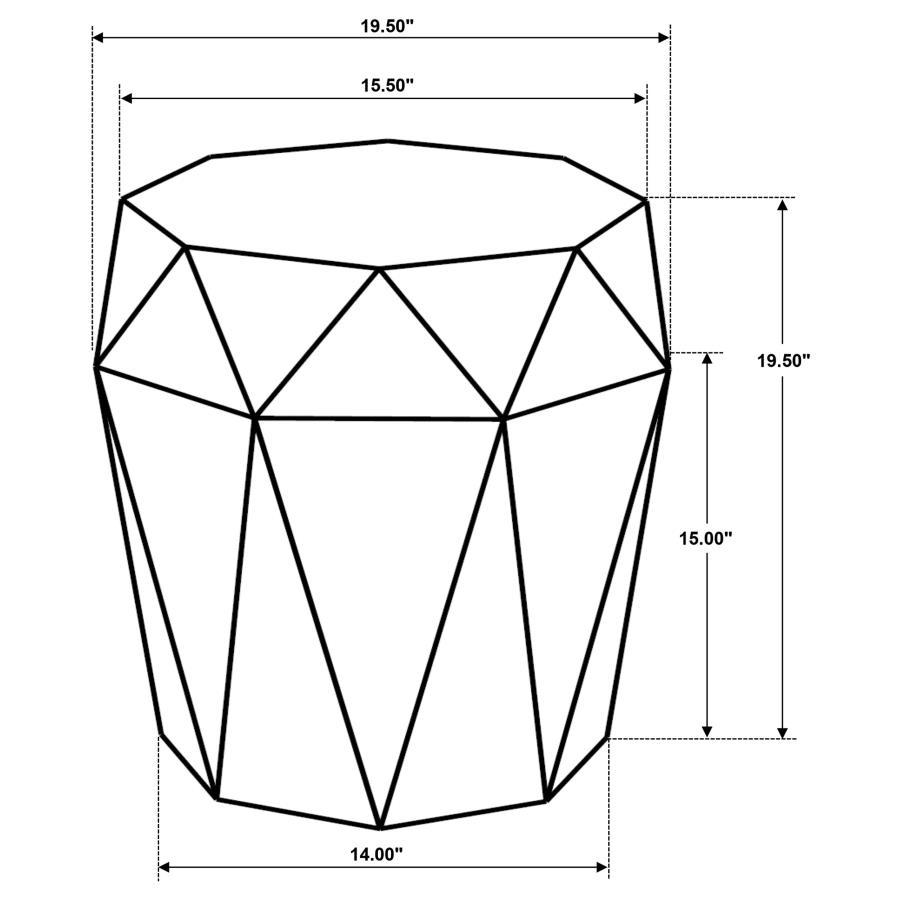 Jacinto - Octagonal Solid Mango Wood Side Table - Gray Side Table modern furniture Contempo Furniture
