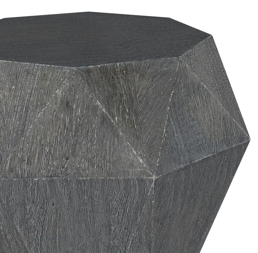 Jacinto - Octagonal Solid Mango Wood Side Table - Gray Side Table modern furniture Contempo Furniture