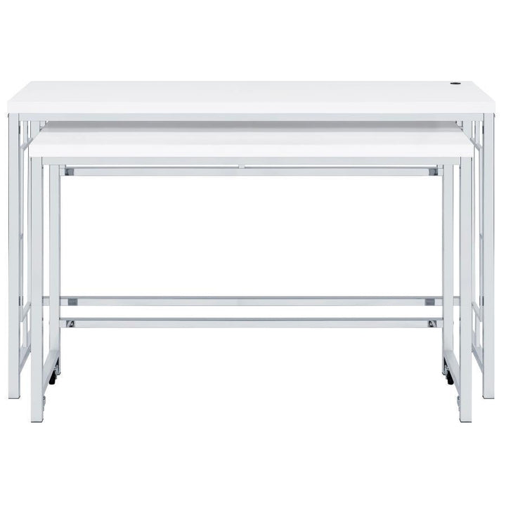 Jackson - 4 Piece Multipurpose Counter Height Table Set - White 4 - Piece Dining Room Set modern furniture Contempo Furniture