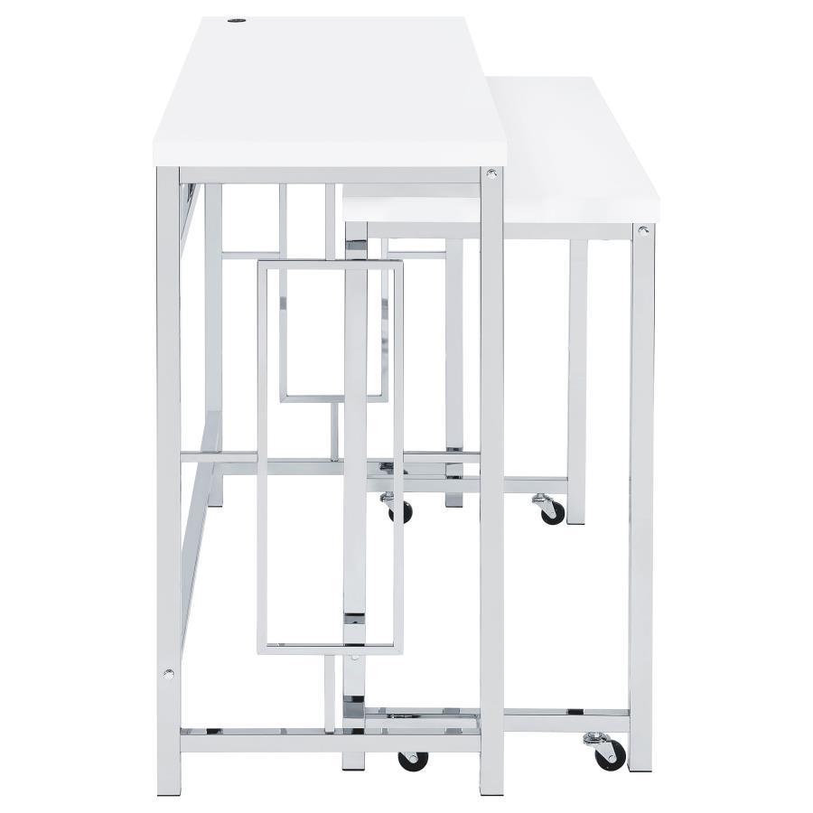Jackson - 4 Piece Multipurpose Counter Height Table Set - White 4 - Piece Dining Room Set modern furniture Contempo Furniture