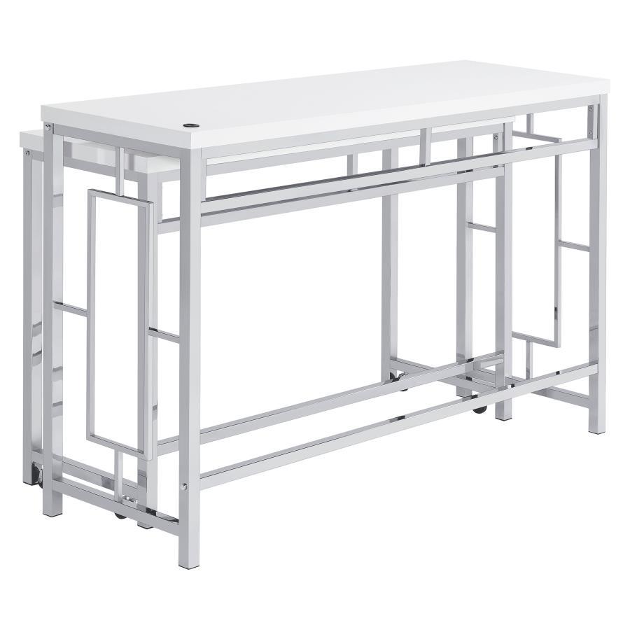 Jackson - 4 Piece Multipurpose Counter Height Table Set - White 4 - Piece Dining Room Set modern furniture Contempo Furniture