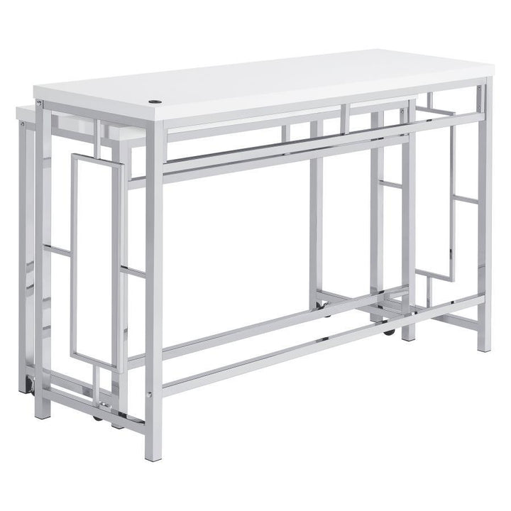 Jackson - 4 Piece Multipurpose Counter Height Table Set - White 4 - Piece Dining Room Set modern furniture Contempo Furniture