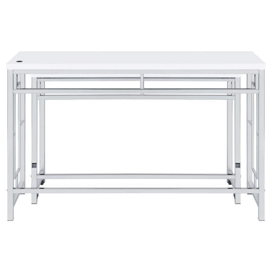 Jackson - 4 Piece Multipurpose Counter Height Table Set - White 4 - Piece Dining Room Set modern furniture Contempo Furniture