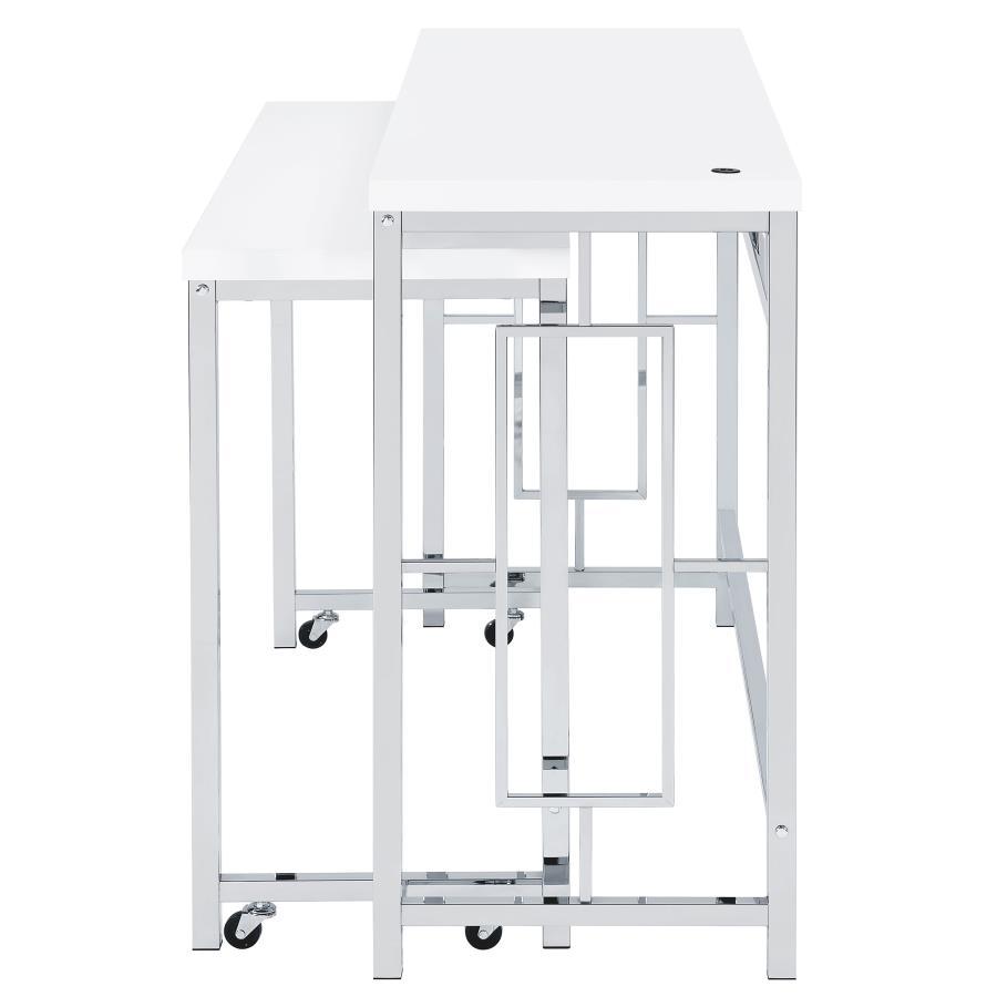 Jackson - 4 Piece Multipurpose Counter Height Table Set - White 4 - Piece Dining Room Set modern furniture Contempo Furniture