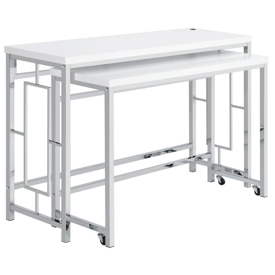 Jackson - 4 Piece Multipurpose Counter Height Table Set - White 4 - Piece Dining Room Set modern furniture Contempo Furniture
