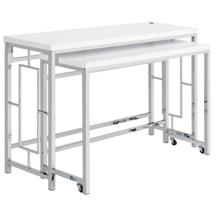 Jackson - 4 Piece Multipurpose Counter Height Table Set - White 4 - Piece Dining Room Set modern furniture Contempo Furniture