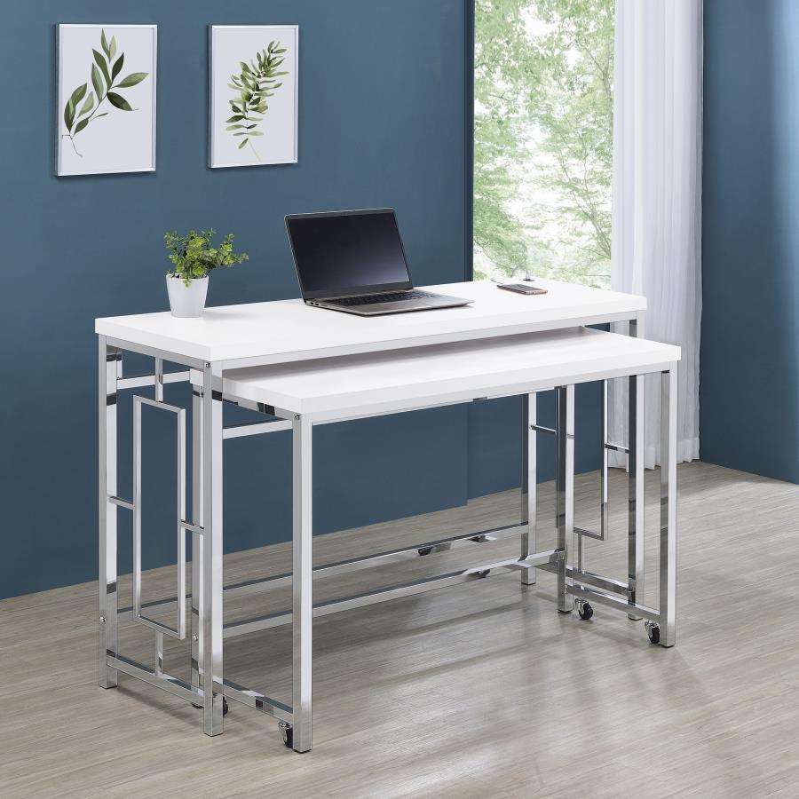 Jackson - 4 Piece Multipurpose Counter Height Table Set - White 4 - Piece Dining Room Set modern furniture Contempo Furniture