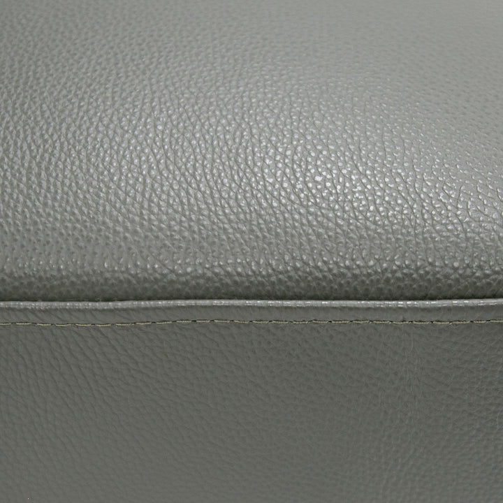 Jacoba - Modern Dark Grey Leather Rectangular Ottoman
