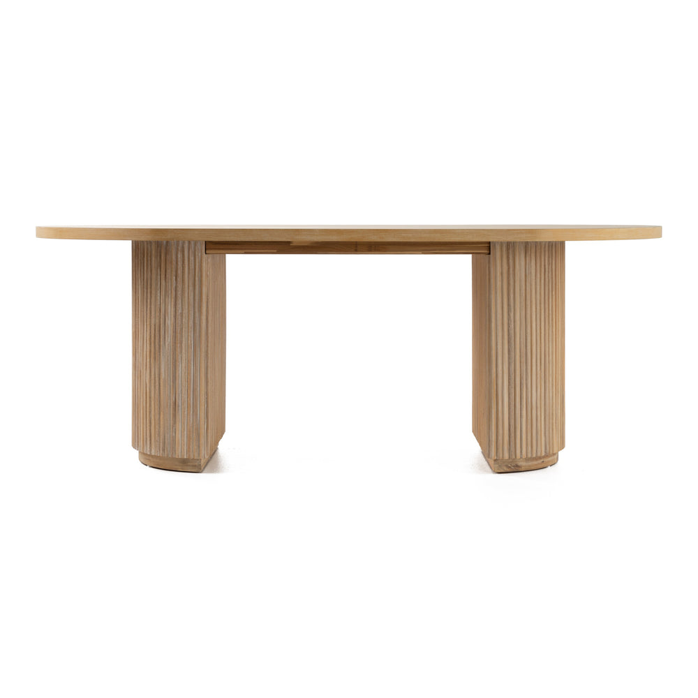 Jacobson - Modern Natural Acacia Oval Dining Table - View 8