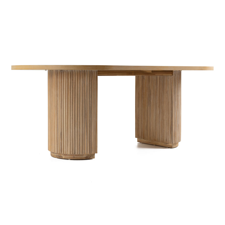Jacobson - Modern Natural Acacia Oval Dining Table