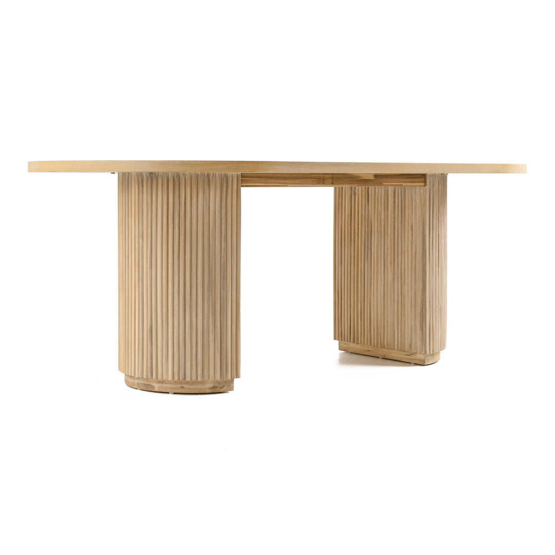 Jacobson - Modern Natural Acacia Oval Dining Table