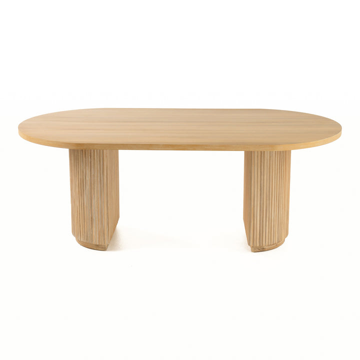 Jacobson - Modern Natural Acacia Oval Dining Table