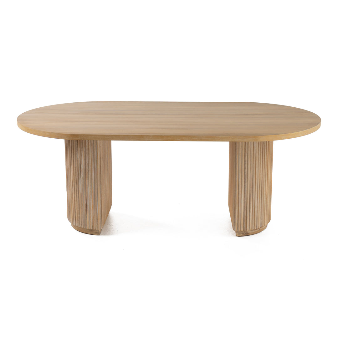Jacobson - Modern Natural Acacia Oval Dining Table