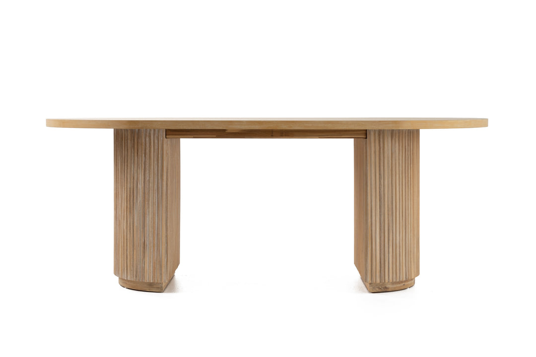 Jacobson - Modern Natural Acacia Oval Dining Table