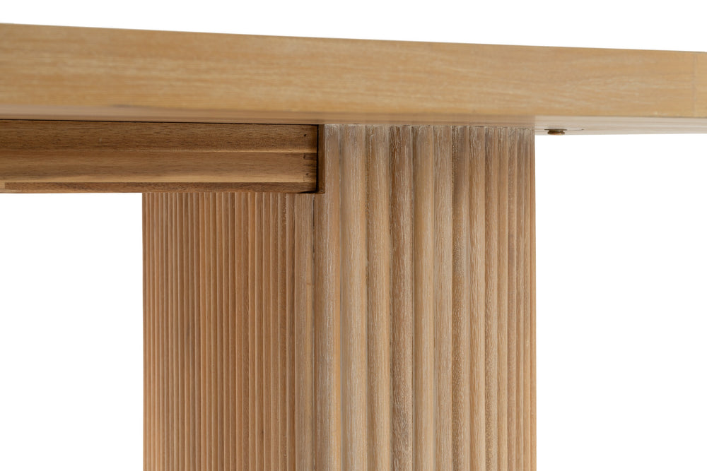Jacobson - Modern Natural Acacia Oval Dining Table - View 6