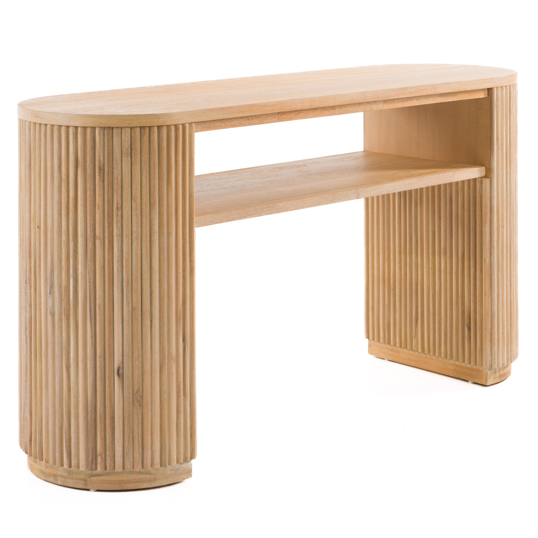Jacobson - Modern Natural Acacia Console Table
