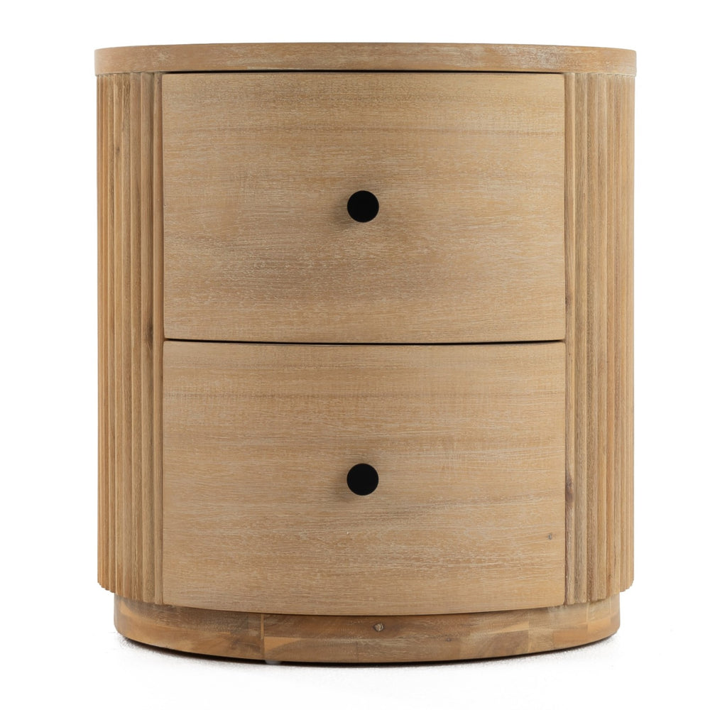 Jacobson - Modern Natural Acacia Nightstand - View 5
