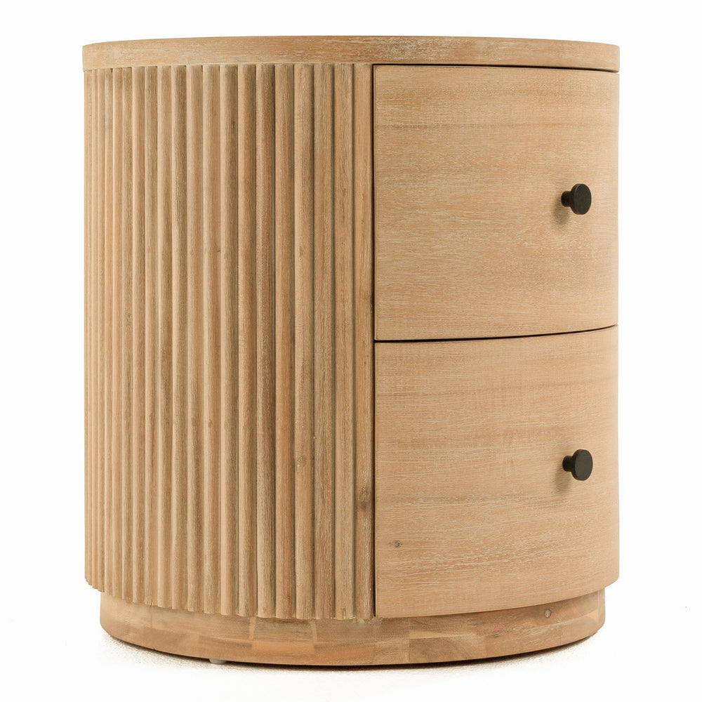 Jacobson - Modern Natural Acacia Nightstand - View 12