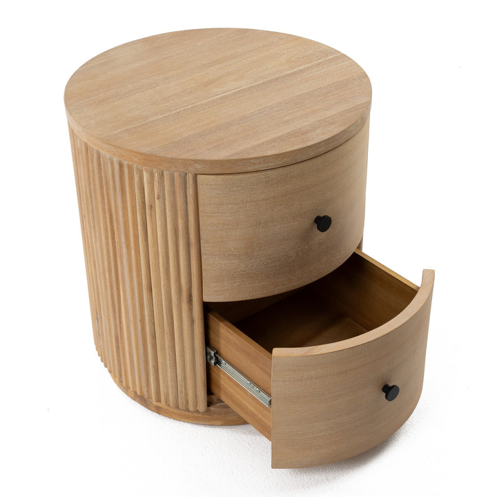 Jacobson - Modern Natural Acacia Nightstand