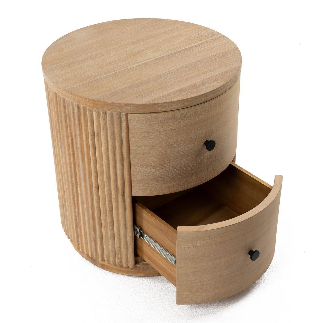 Jacobson - Modern Natural Acacia Nightstand