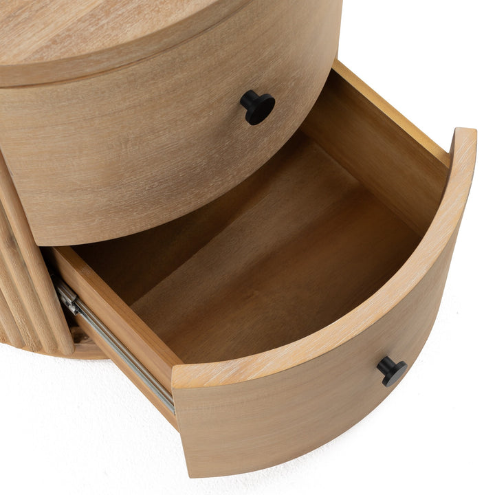 Jacobson - Modern Natural Acacia Nightstand
