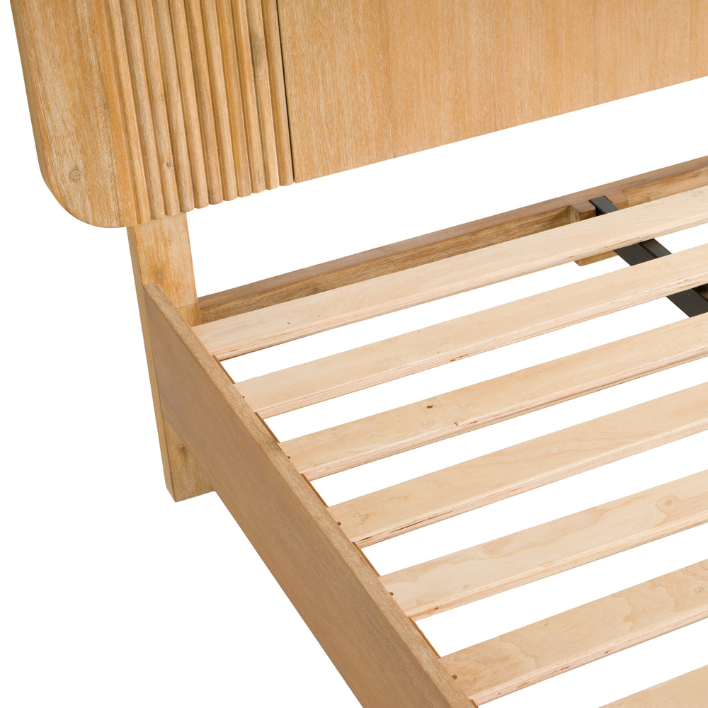 Jacobson - Modern Natural Acacia Bed - View 4