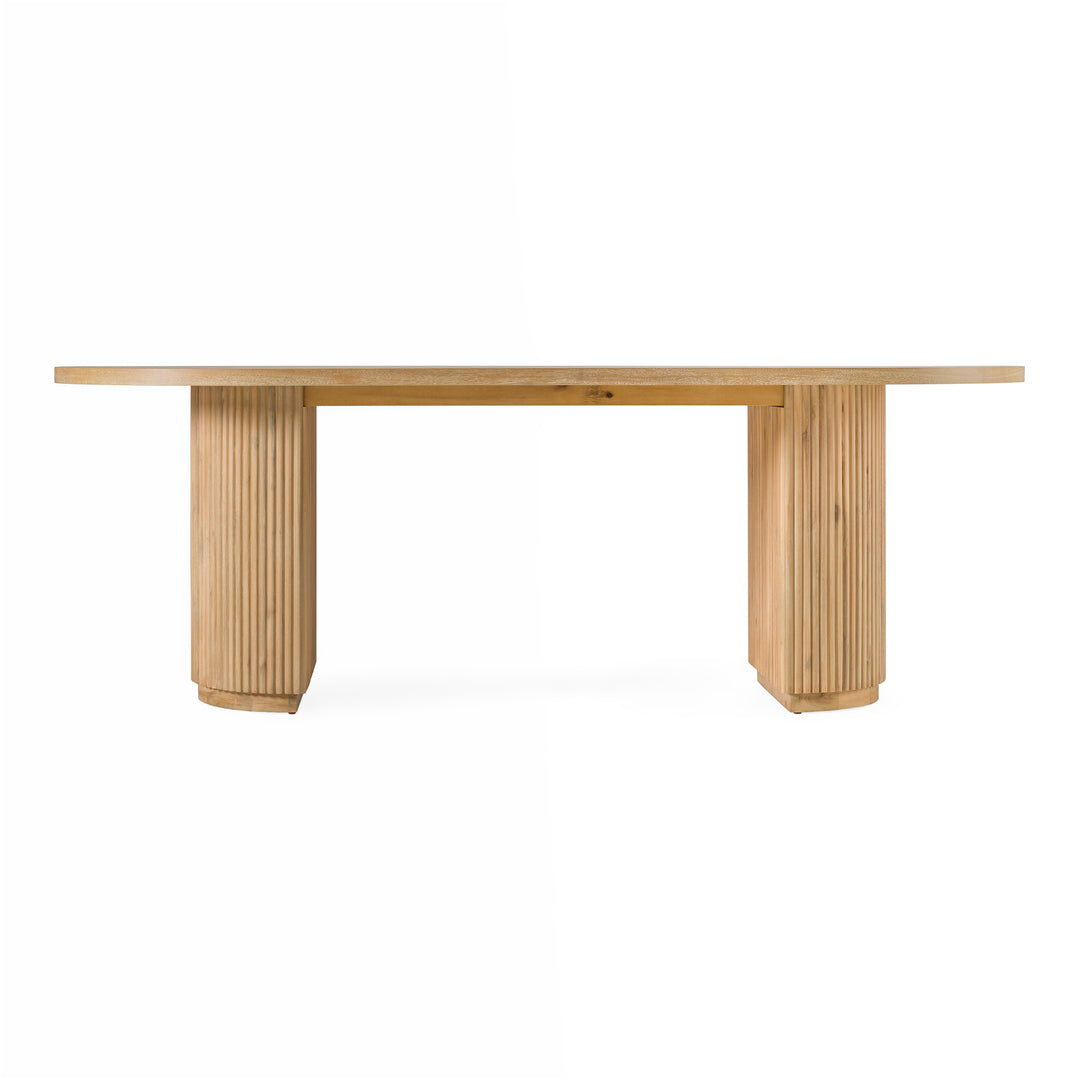 Jacobson - Modern Natural Acacia Oval Large Dining Table