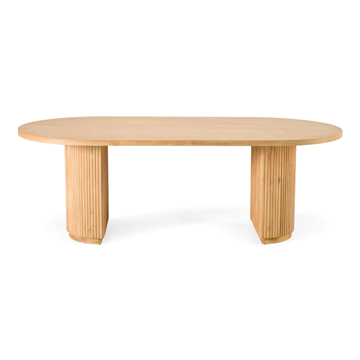 Jacobson - Modern Natural Acacia Oval Large Dining Table