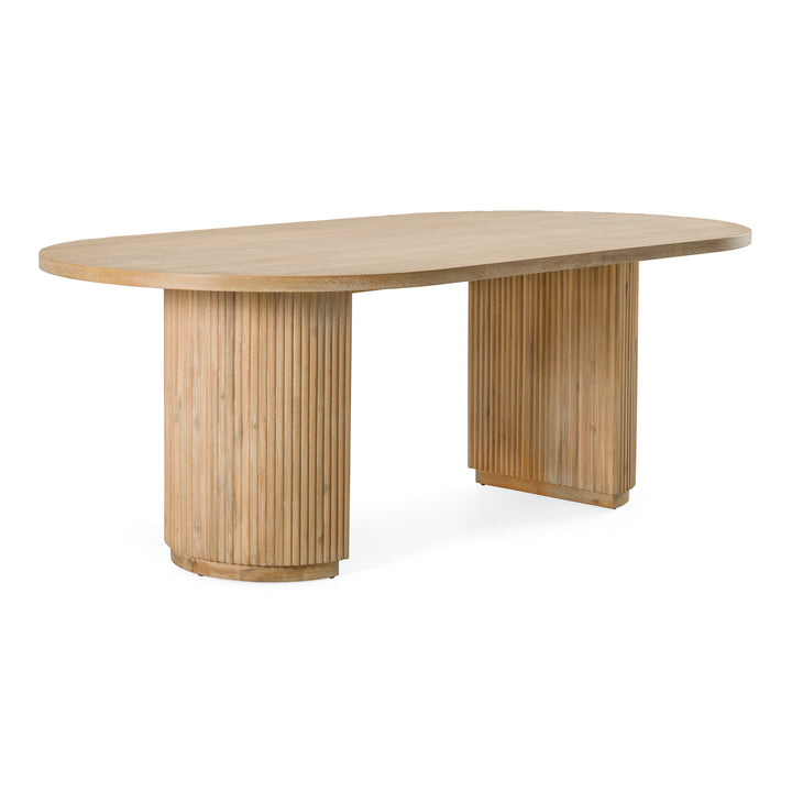 Jacobson - Modern Natural Acacia Oval Large Dining Table
