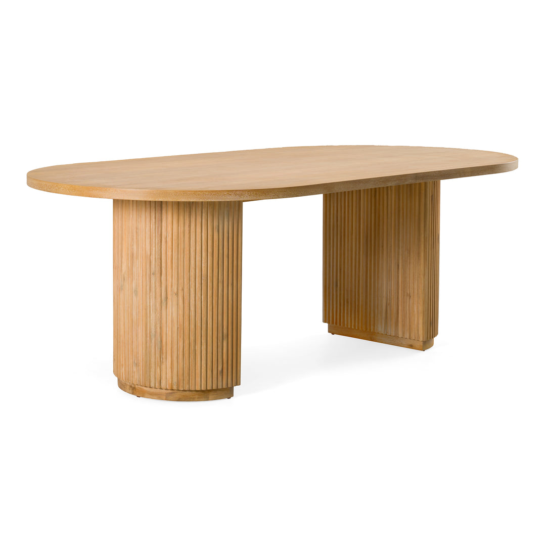 Jacobson - Modern Natural Acacia Oval Large Dining Table