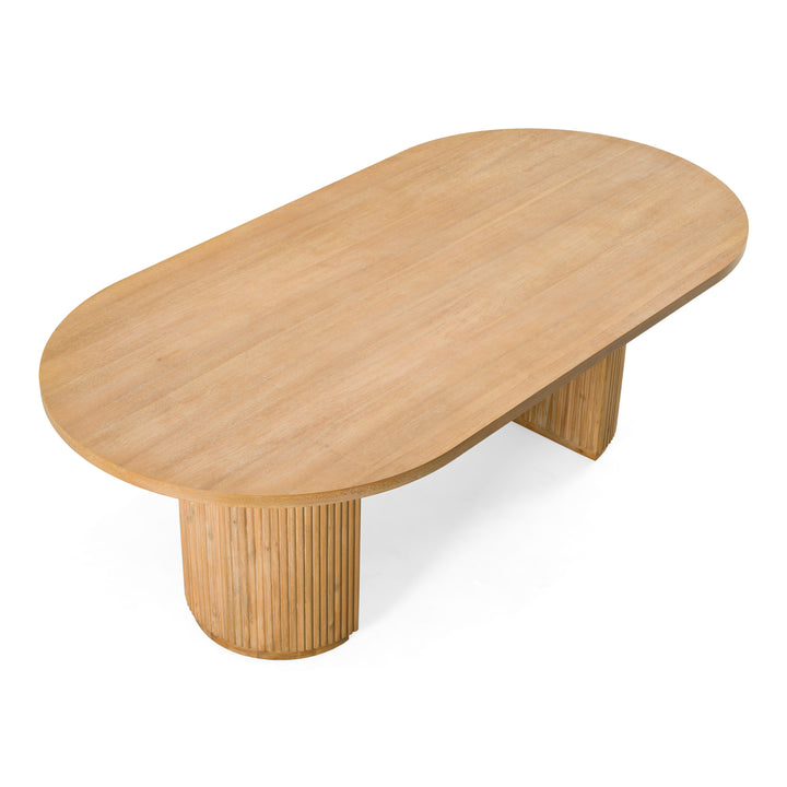 Jacobson - Modern Natural Acacia Oval Large Dining Table