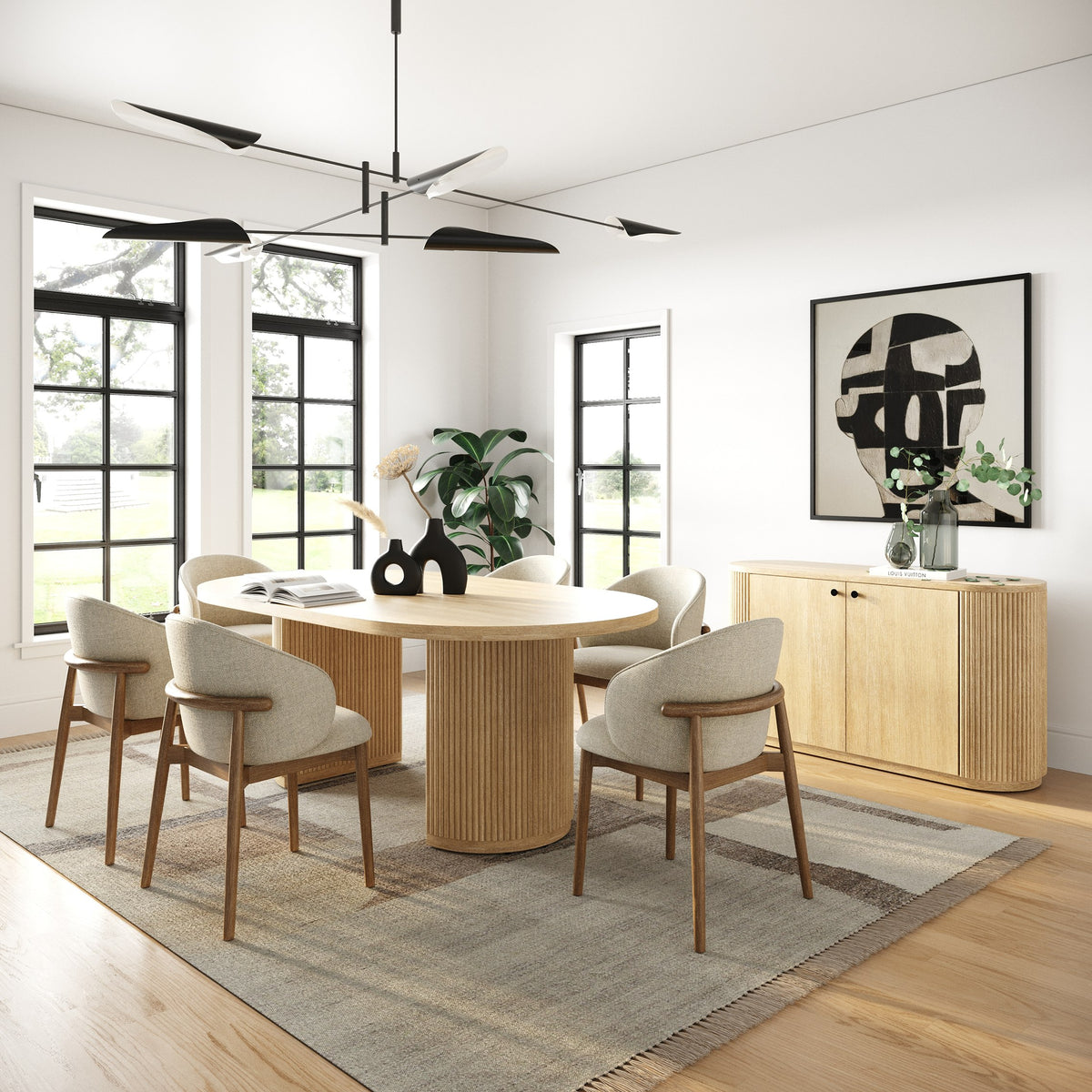 Jacobson - Modern Natural Acacia Buffet - View 2