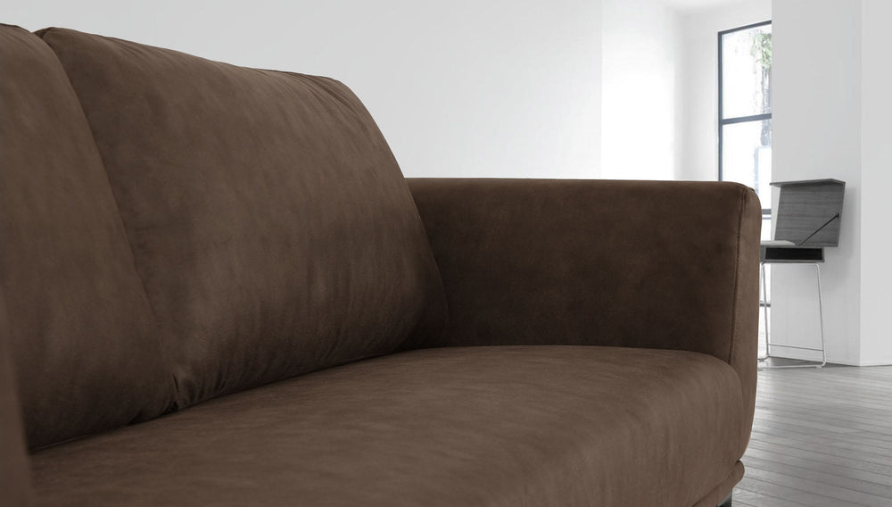 Jada - Modern Brown Fabric Loveseat