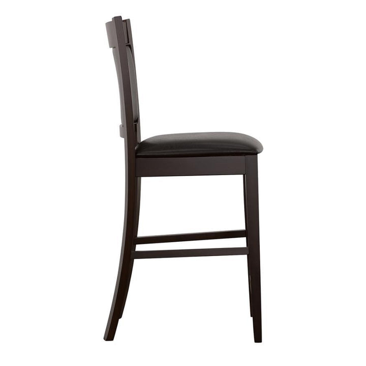 Jaden - Upholstered Counter Chair (Set of 2) - Black And Espresso Stool Set modern furniture Contempo Furniture