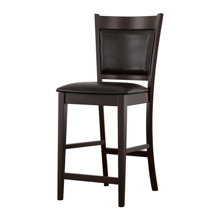 Jaden - Upholstered Counter Chair (Set of 2) - Black And Espresso Stool Set modern furniture Contempo Furniture