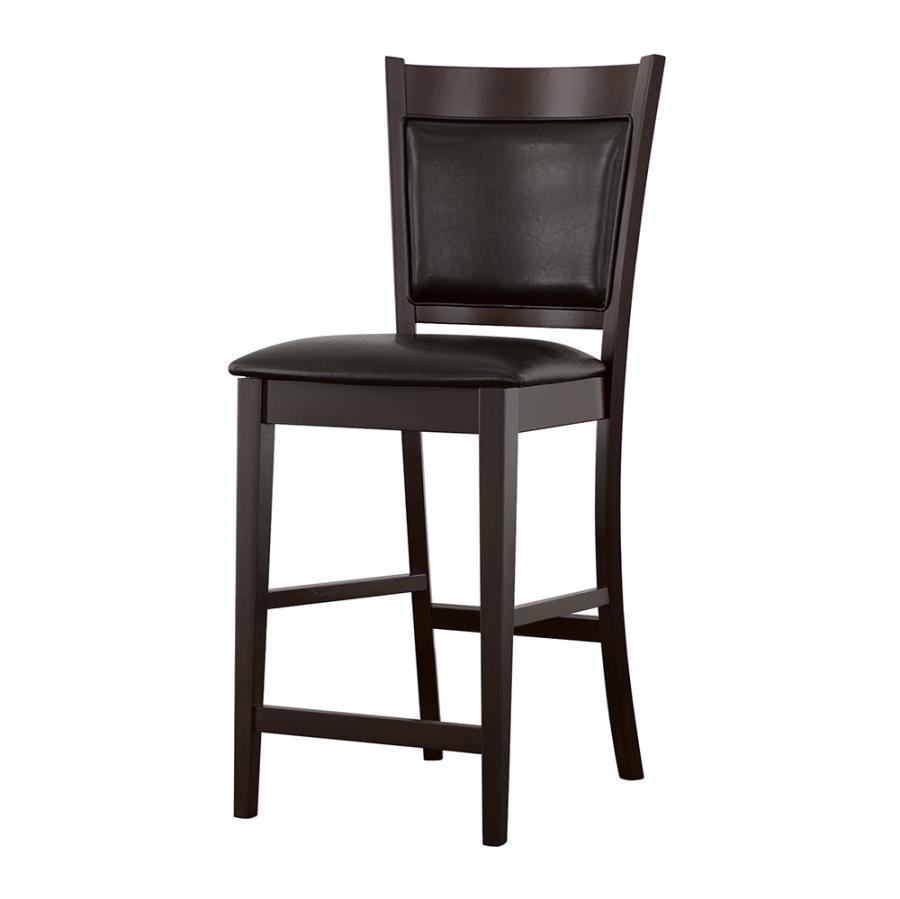 Jaden - Upholstered Counter Chair (Set of 2) - Black And Espresso Stool Set modern furniture Contempo Furniture