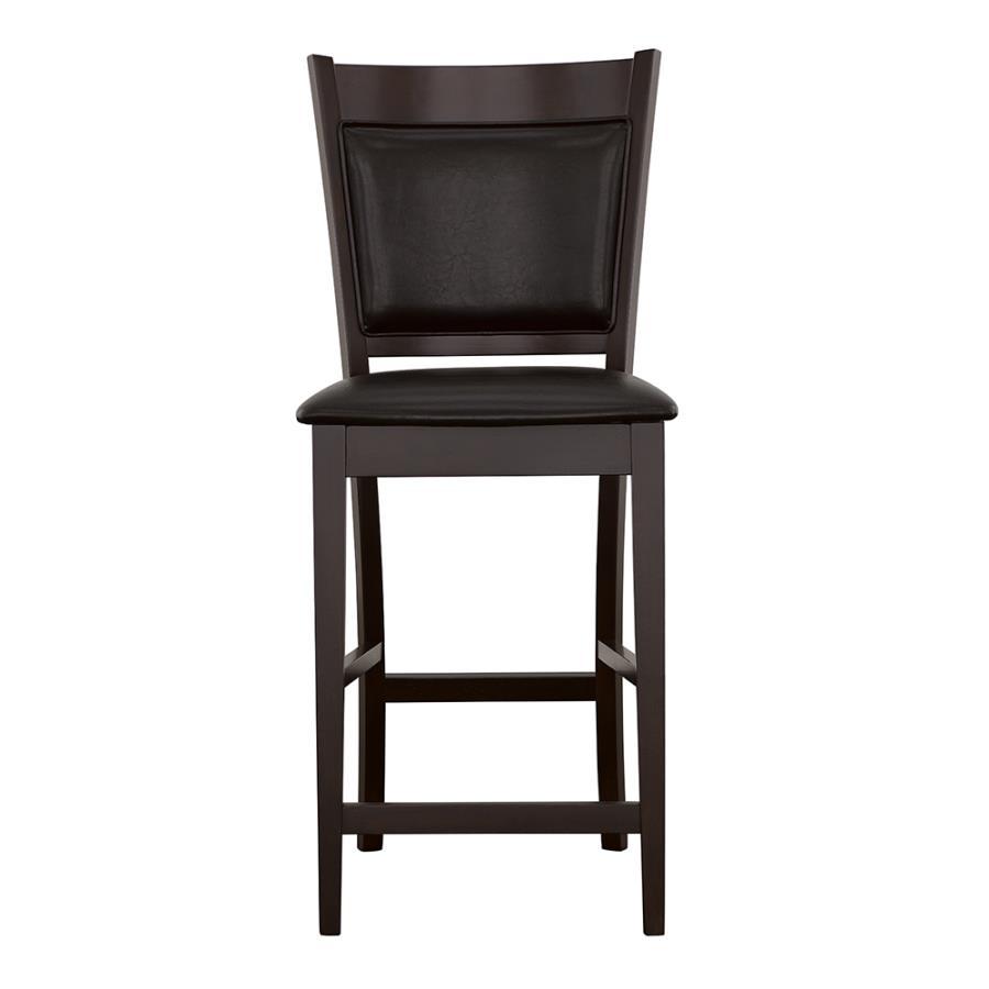 Jaden - Upholstered Counter Chair (Set of 2) - Black And Espresso Stool Set modern furniture Contempo Furniture