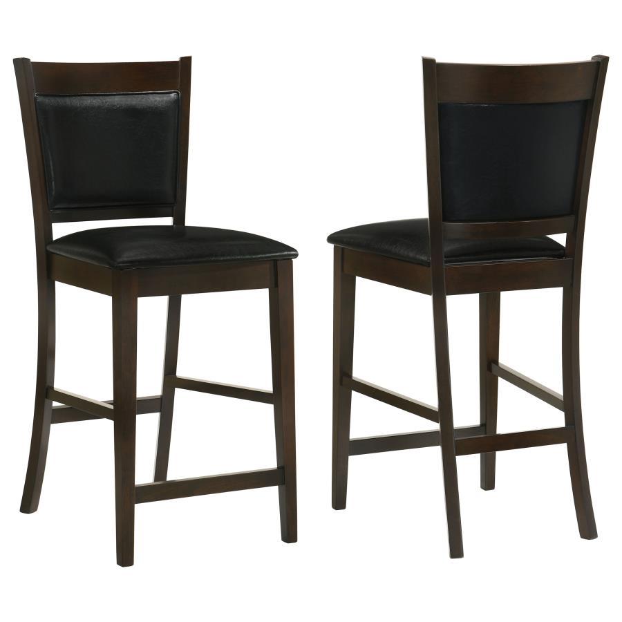 Jaden - Upholstered Counter Chair (Set of 2) - Black And Espresso Stool Set modern furniture Contempo Furniture