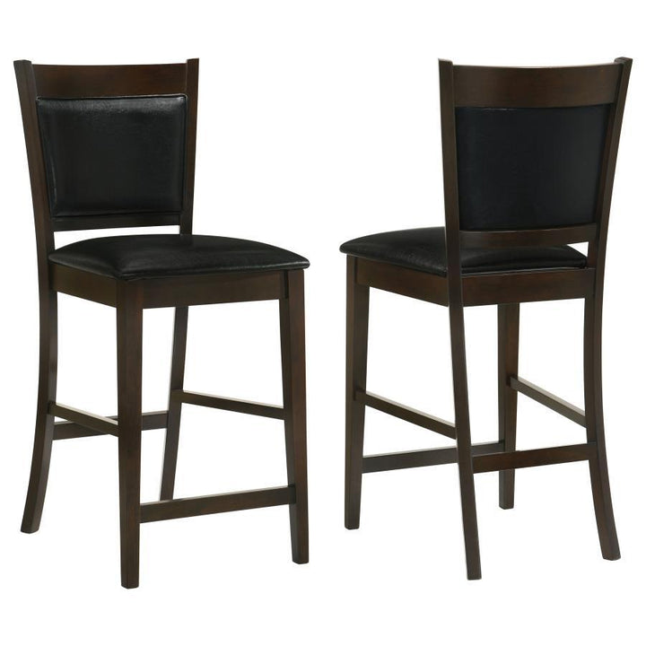 Jaden - Upholstered Counter Chair (Set of 2) - Black And Espresso Stool Set modern furniture Contempo Furniture