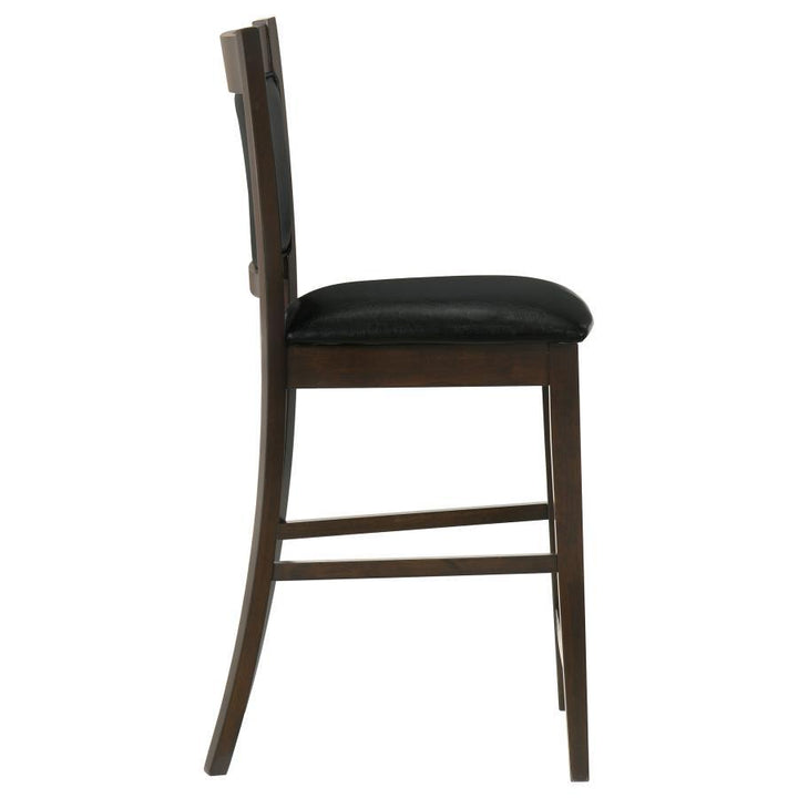 Jaden - Upholstered Counter Chair (Set of 2) - Black And Espresso Stool Set modern furniture Contempo Furniture